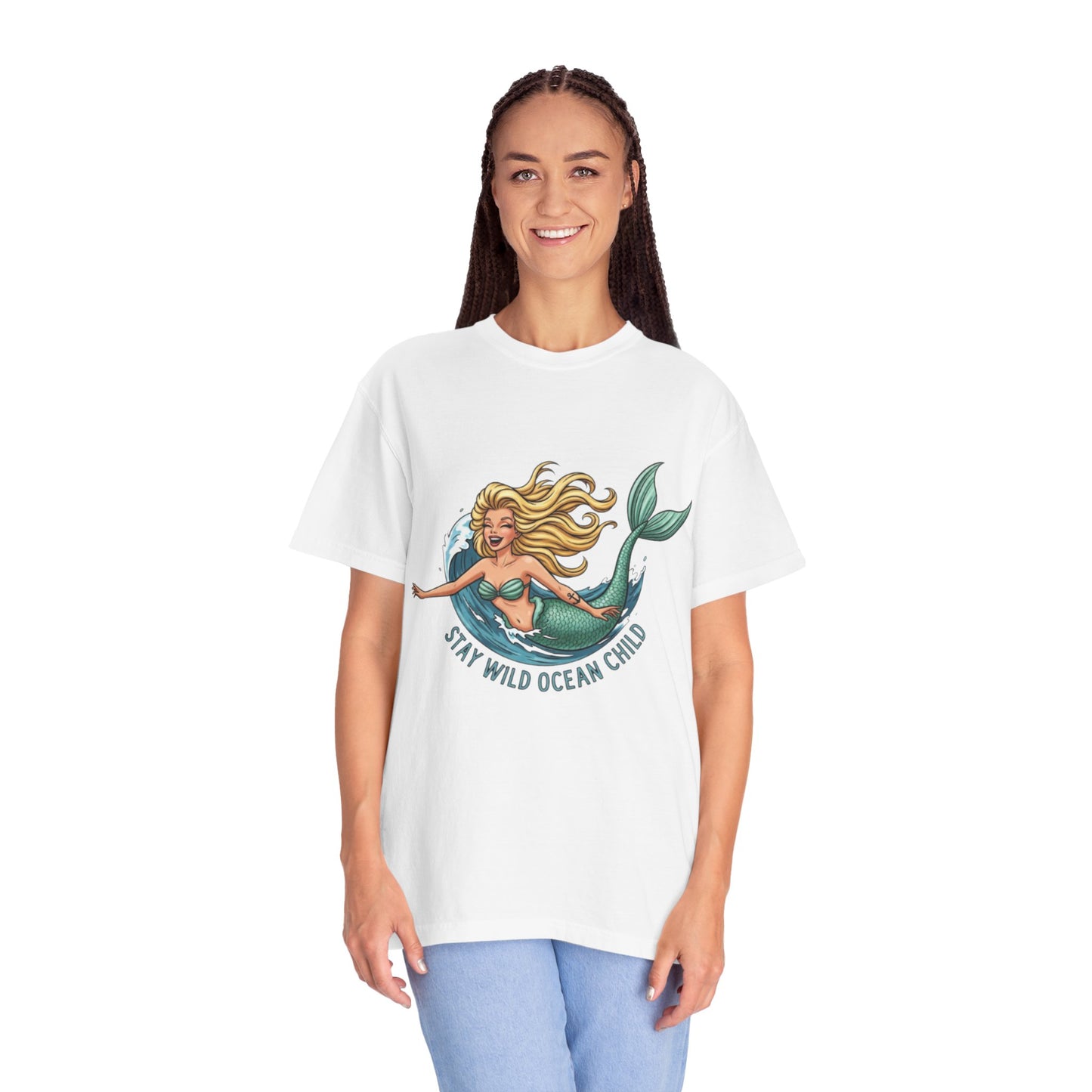 “Stay Wild Ocean Child” Mermaid Tee