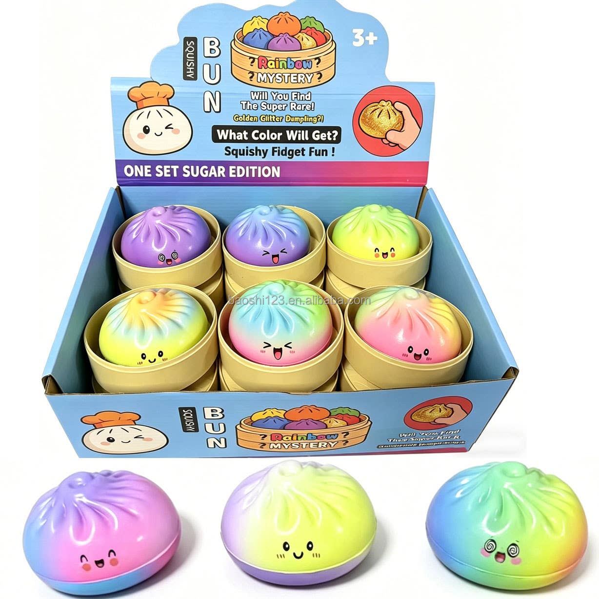 Slow Rise Dumpling Squishy Rainbow Mystery