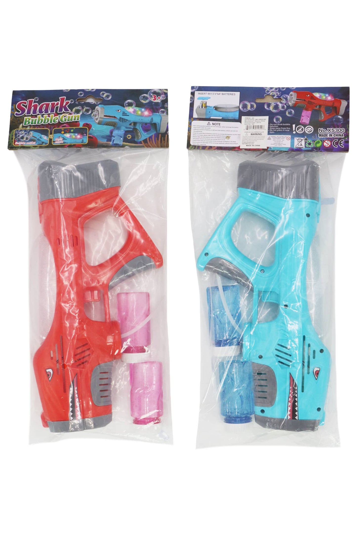 Shark LED Light-Up Electric Bubble Launcher Gun - 11 Inch: ASSORTED / ONE SIZE