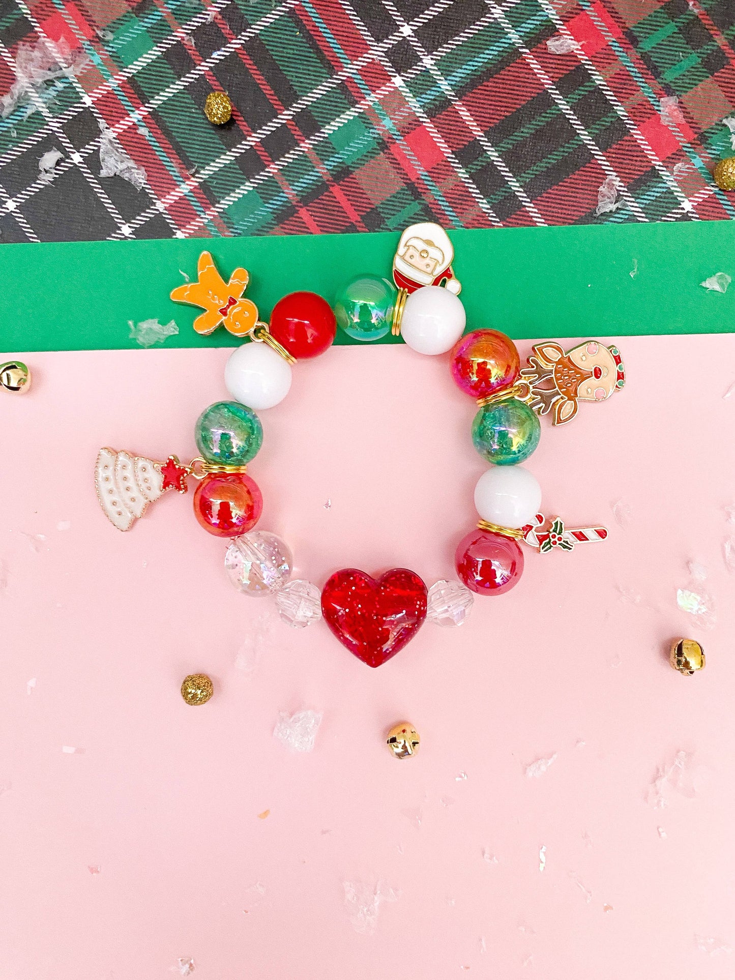 I Love Christmas Multi Charm Bracelet: Big Kid 6.5”