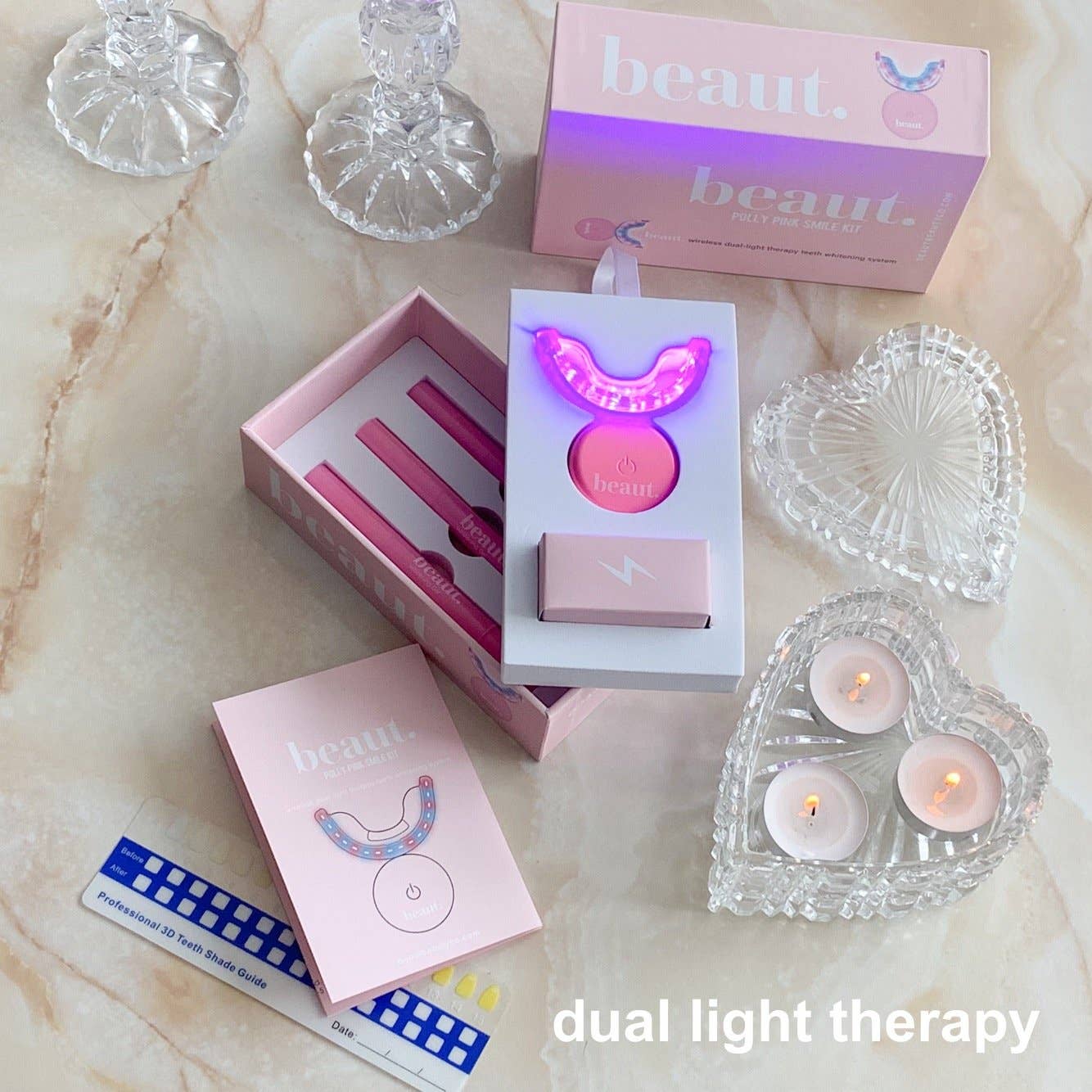 Wireless teeth whiting system (pink)