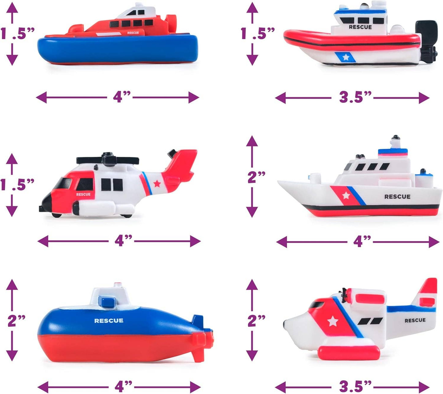 Tub Works® Ocean Rescue™ Vehicles Light Up Bath Toy
