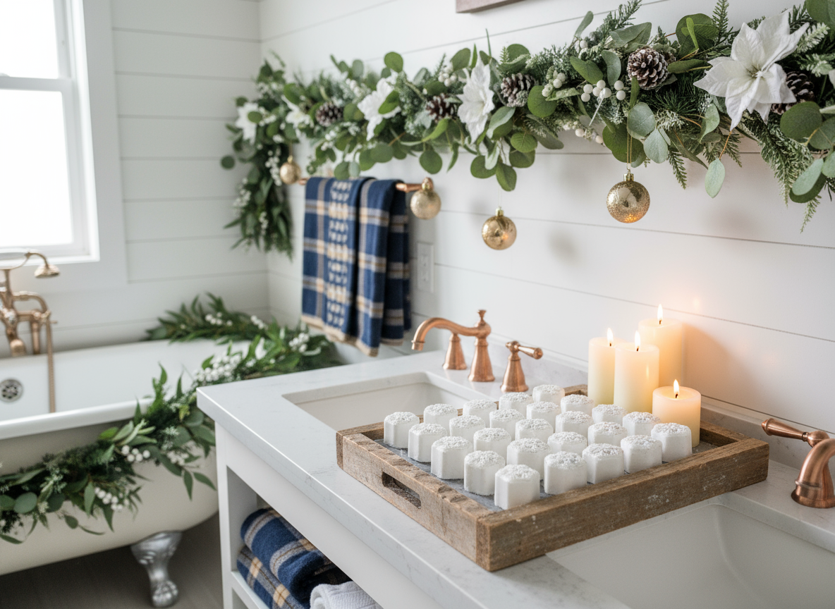 Snowflake shower steamer