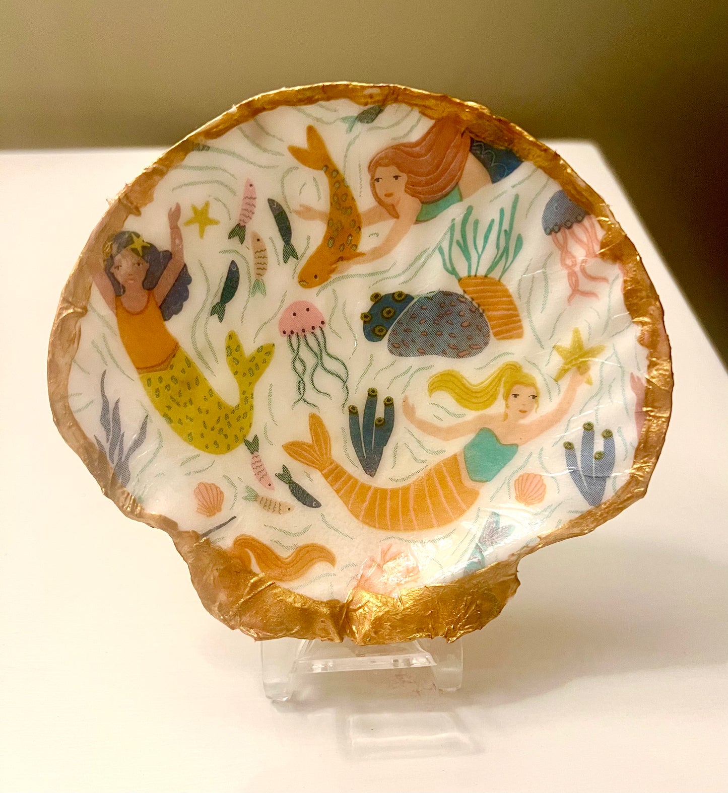 Handmade Scallop Shell Ring Dish