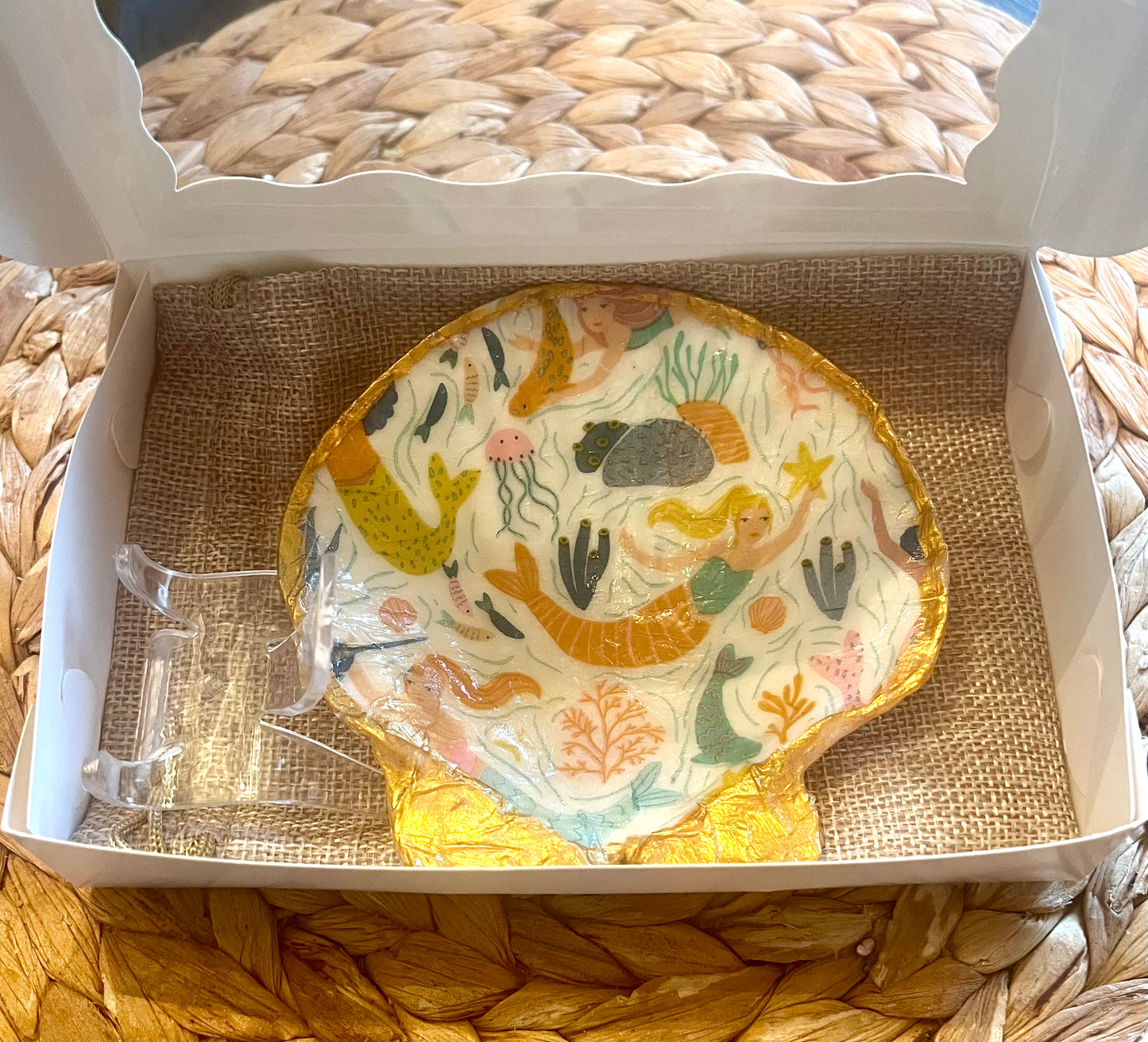 Handmade Scallop Shell Ring Dish