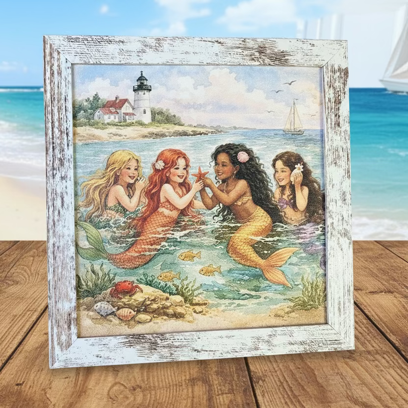 Exclusive “Mermaid Friends” canvas print