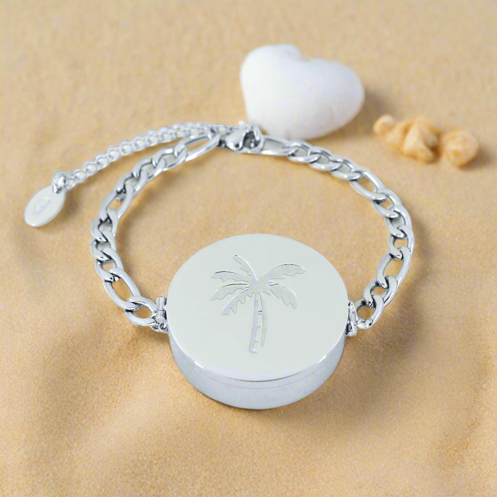 LipBalm Bracelet Palm in White Gold