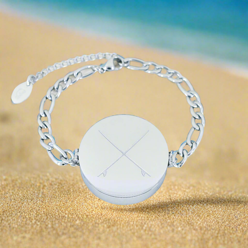LipBalm Bracelet Surf in White Gold
