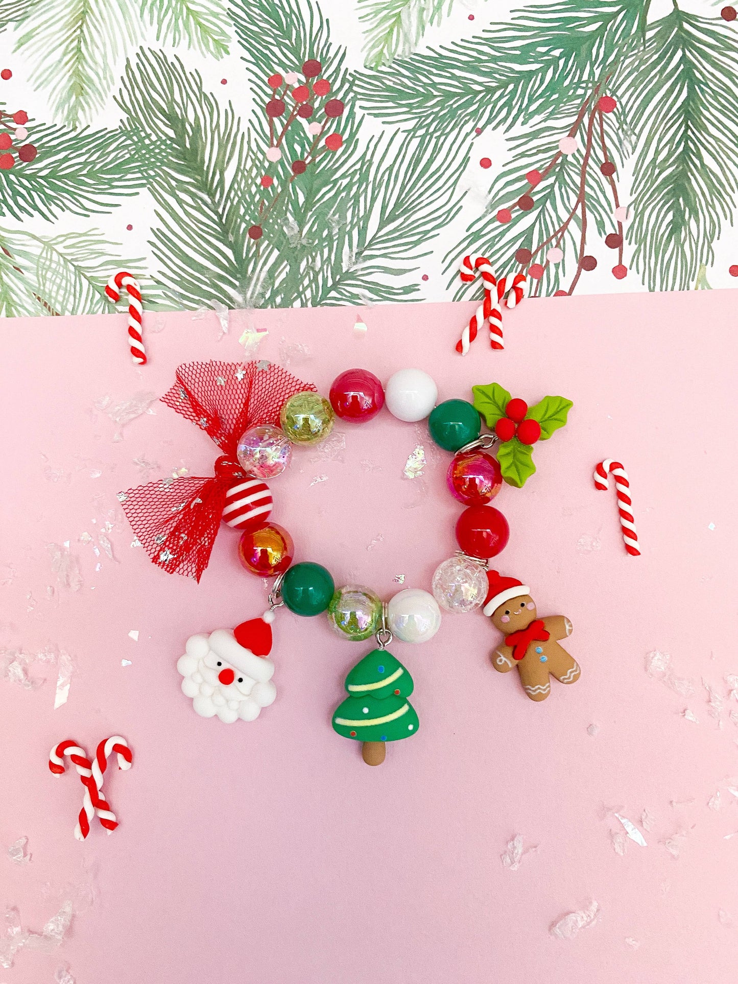 Merry and Bright Multi Charm Bracelet: Big Kid 6.5”