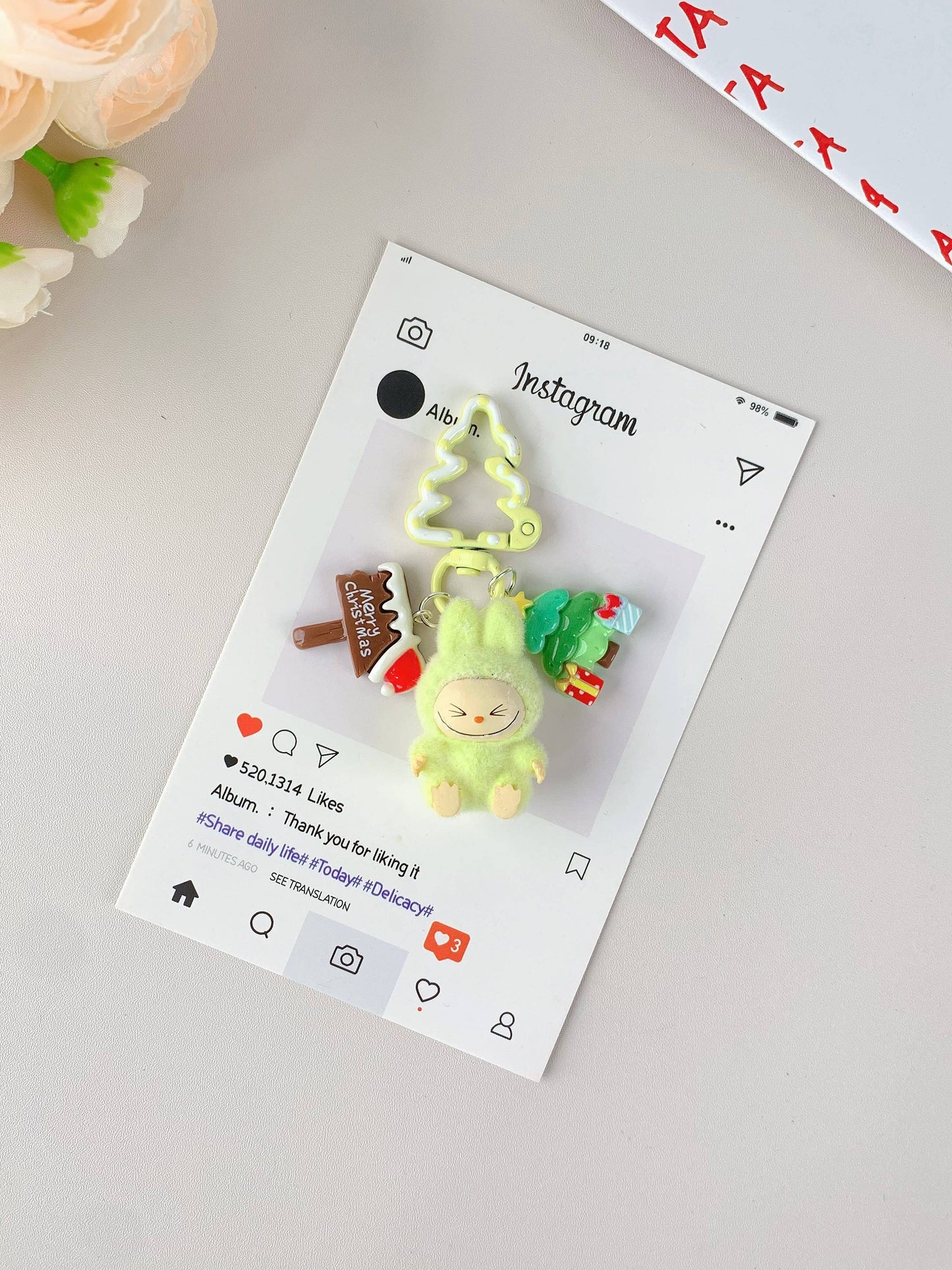 Labubu Christmas Keychain Christmas ornaments