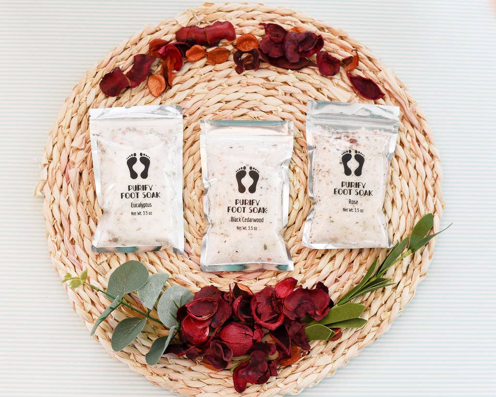 Fizzing Purify Foot Soaks with Pink Himalayan Salt