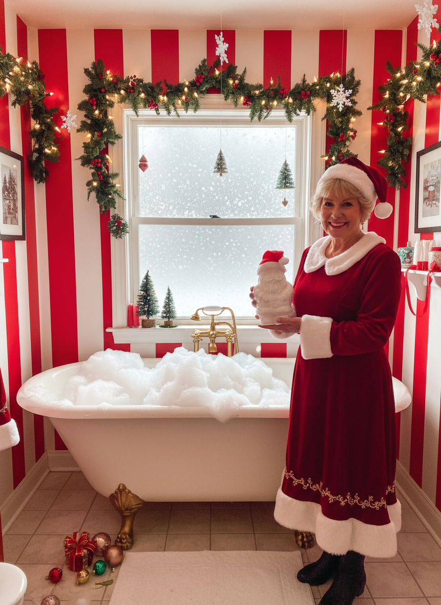 Santa bath crumble with surprise inside
