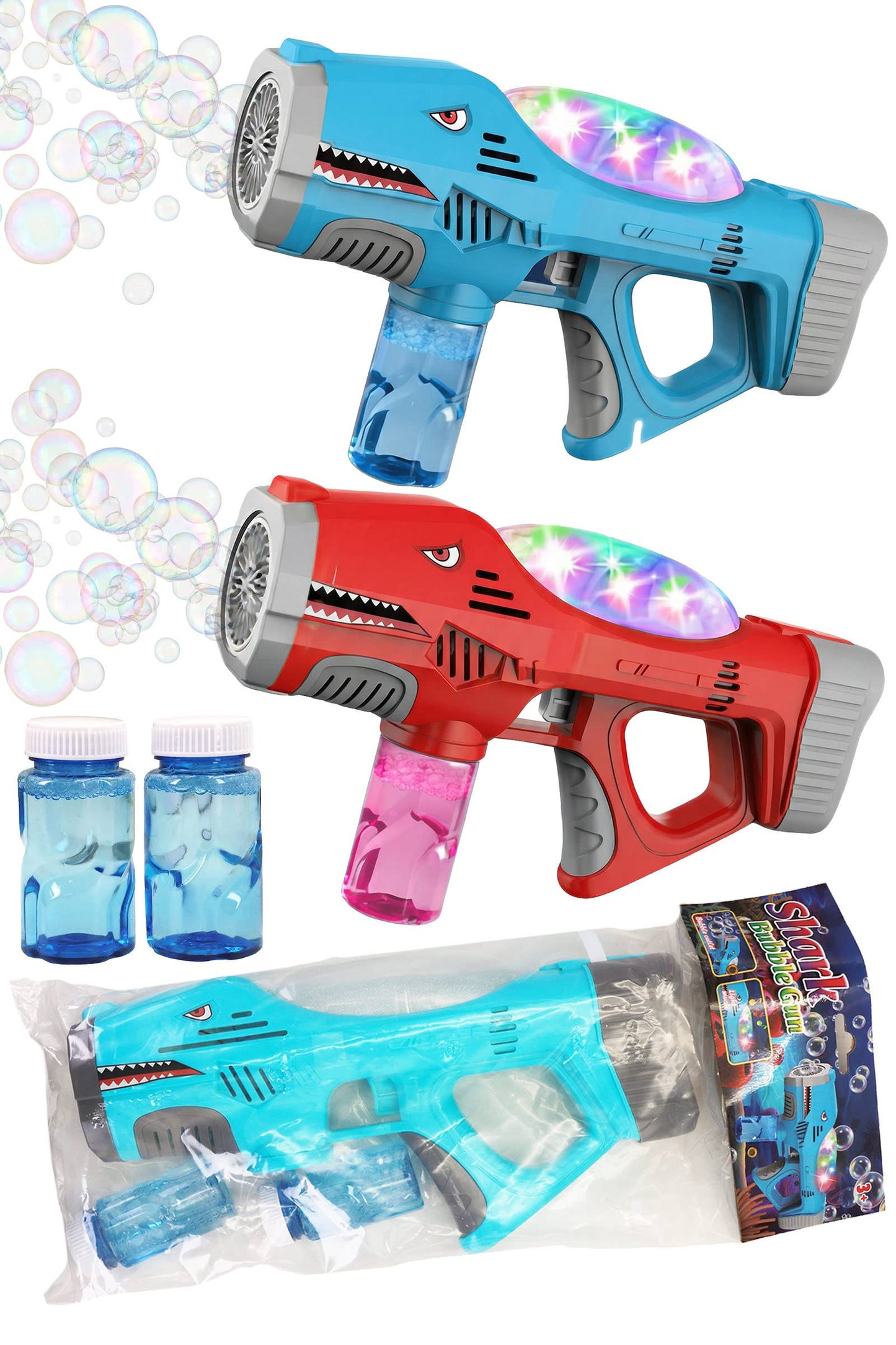 Shark LED Light-Up Electric Bubble Launcher Gun - 11 Inch: ASSORTED / ONE SIZE