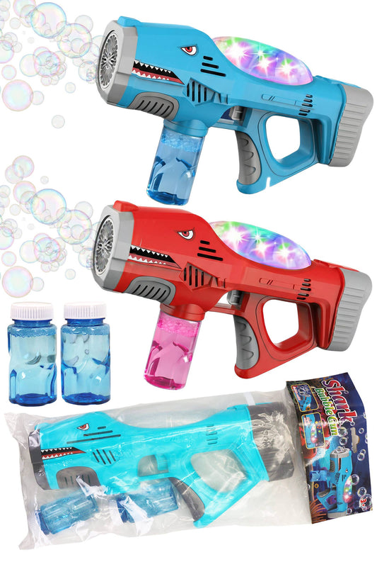 Shark LED Light-Up Electric Bubble Launcher Gun - 11 Inch: ASSORTED / ONE SIZE