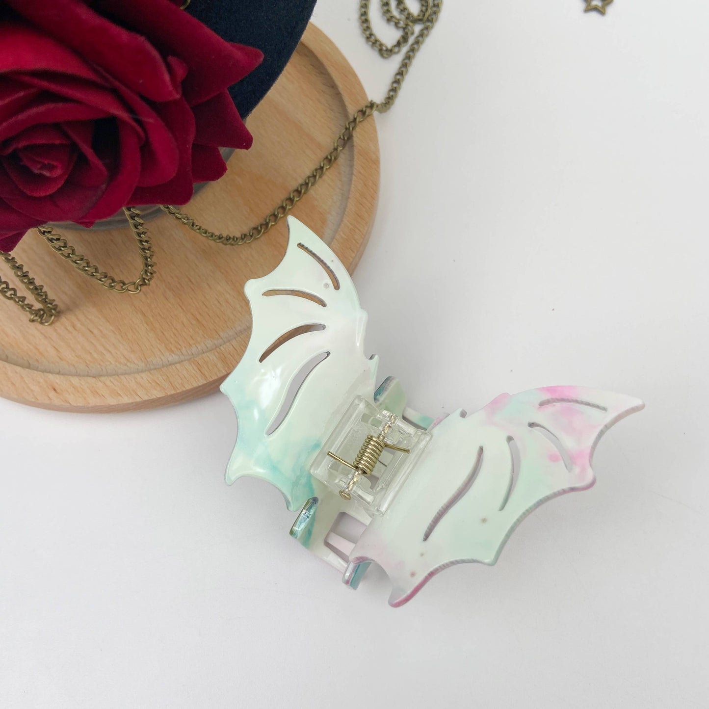 Colorful Bat Hair Clip Halloween: 1