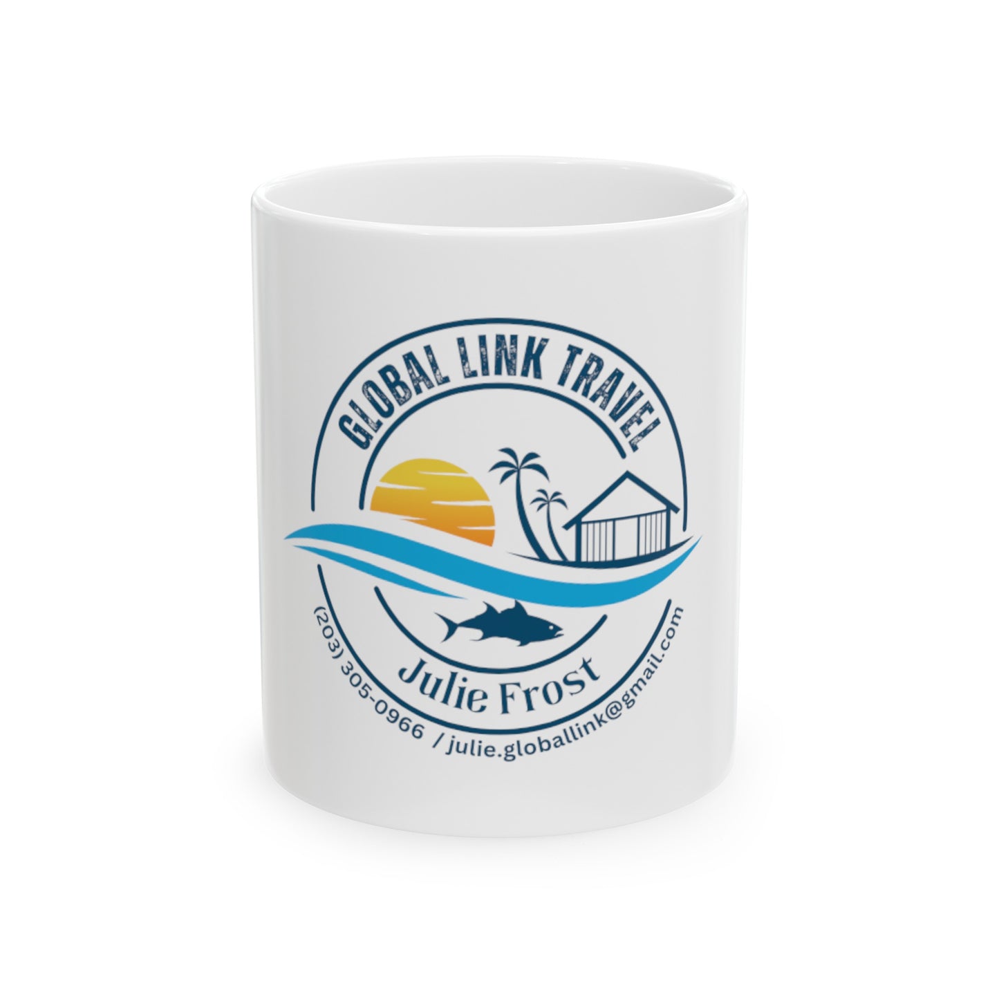 Global Link Travel Ceramic Mug, (11oz, 15oz)