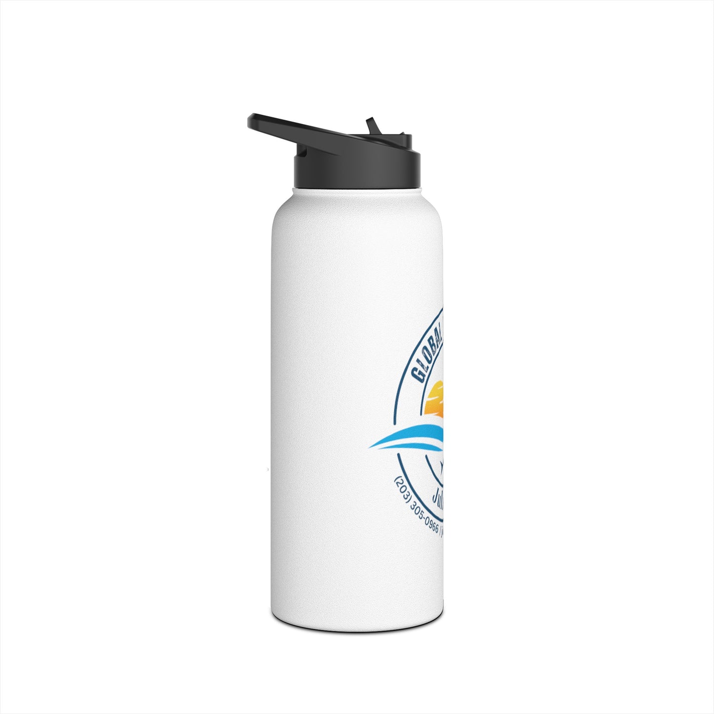 Global Link Travel Stainless Steel Water Bottle, Standard Lid