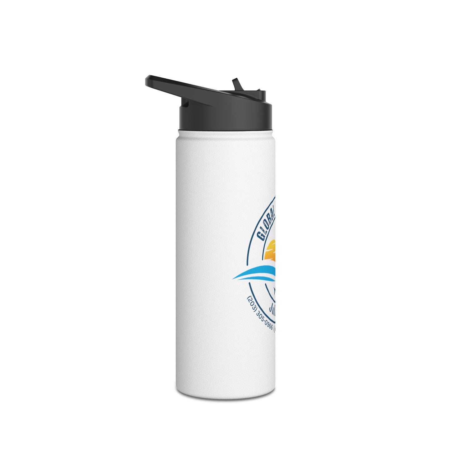 Global Link Travel Stainless Steel Water Bottle, Standard Lid