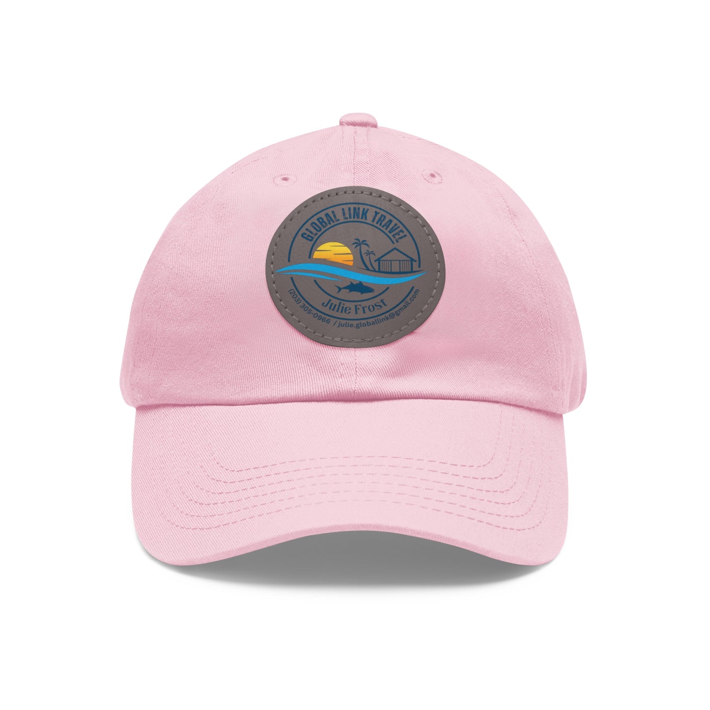 global link travel Hat with Leather Patch (Round)