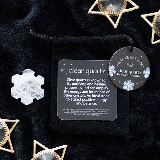 Clear Quartz Crystal Snowflakes in Display