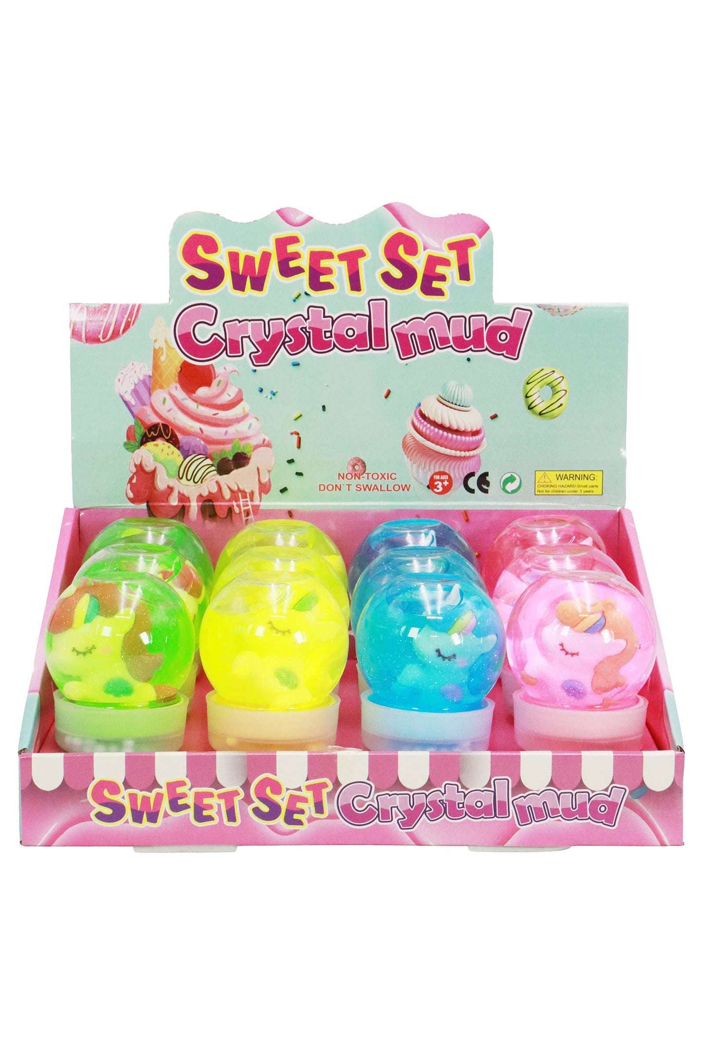 Unicorn Figure Foam Ball Slime Ice Cream Jar