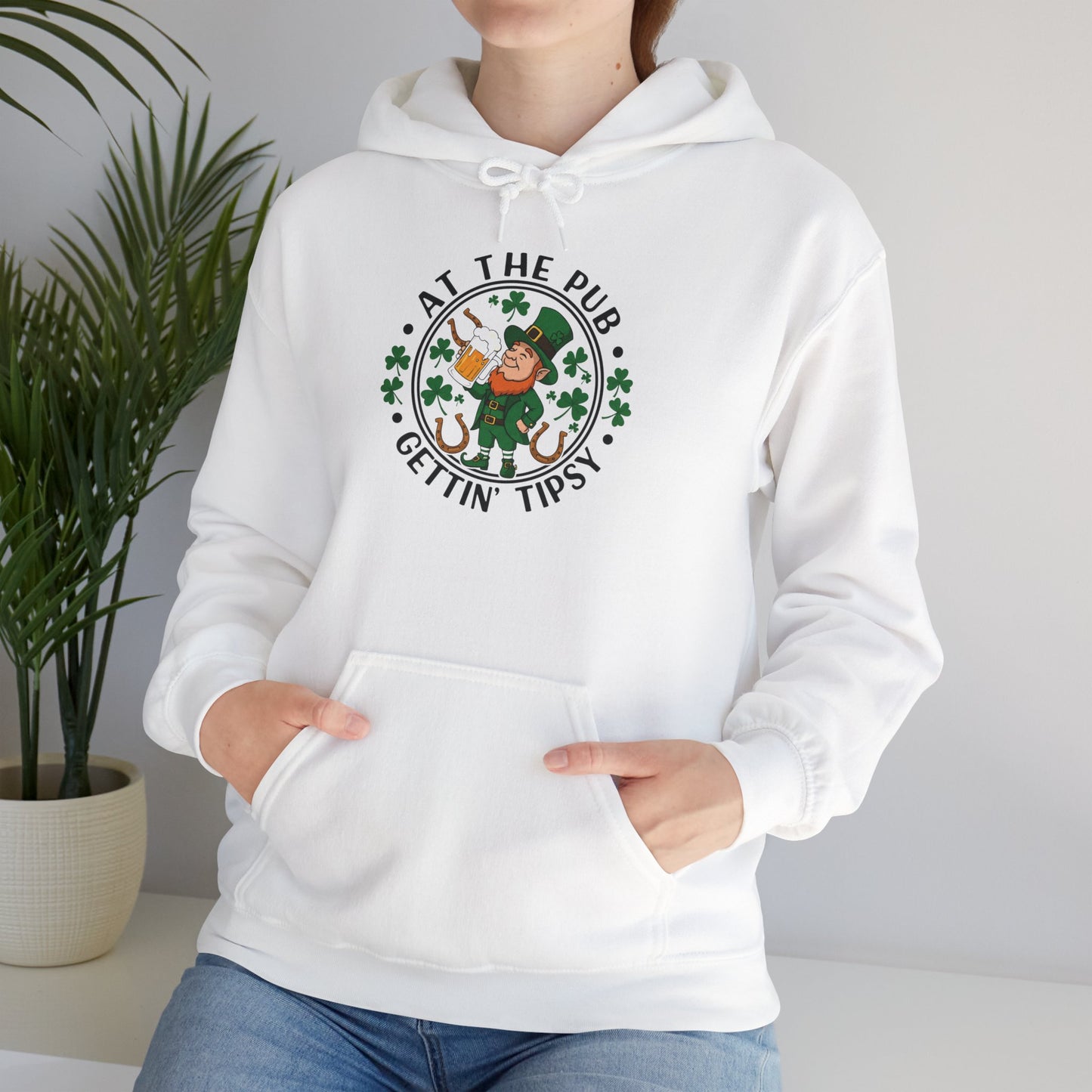 St. Patrick's Day Unisex Hoodie - Gettin' Tips at the Pub