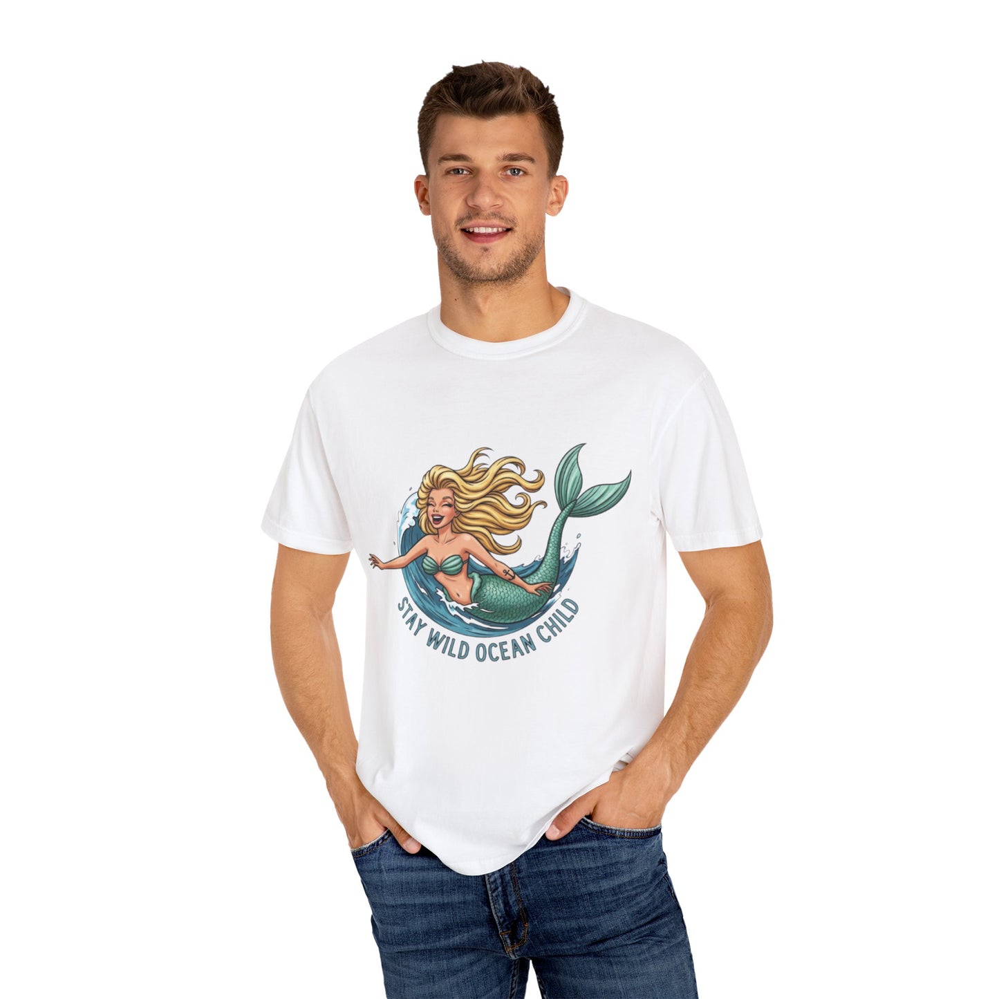 “Stay Wild Ocean Child” Mermaid Tee
