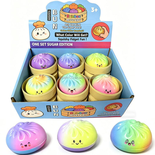 Slow Rise Dumpling Squishy Rainbow Mystery
