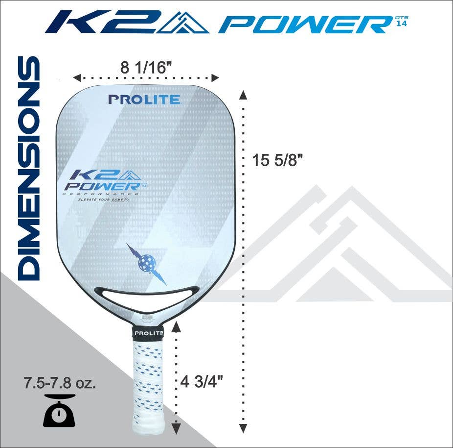 K2 Power Pickleball Paddle: Glacier