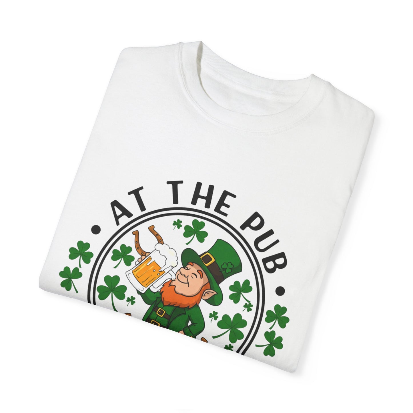 St. Patrick's Day Unisex T-Shirt - 'At The Pub, Gettin' Tipsy' Graphic Design