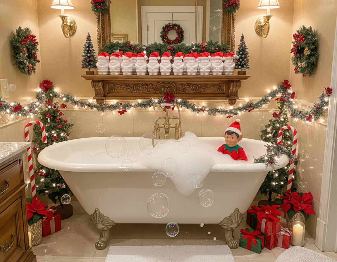 Santa bath crumble with surprise inside