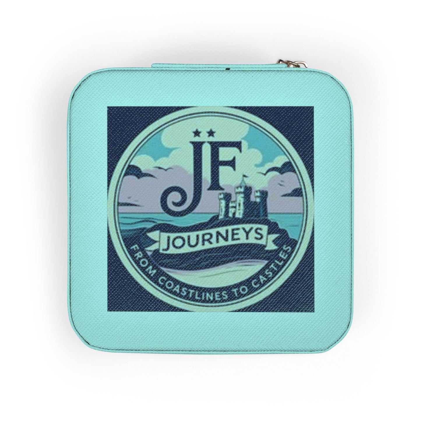 JF travel Compact Travel Jewelry Case — 'Journey' Logo Organizer for Rings, Earrings & Necklaces