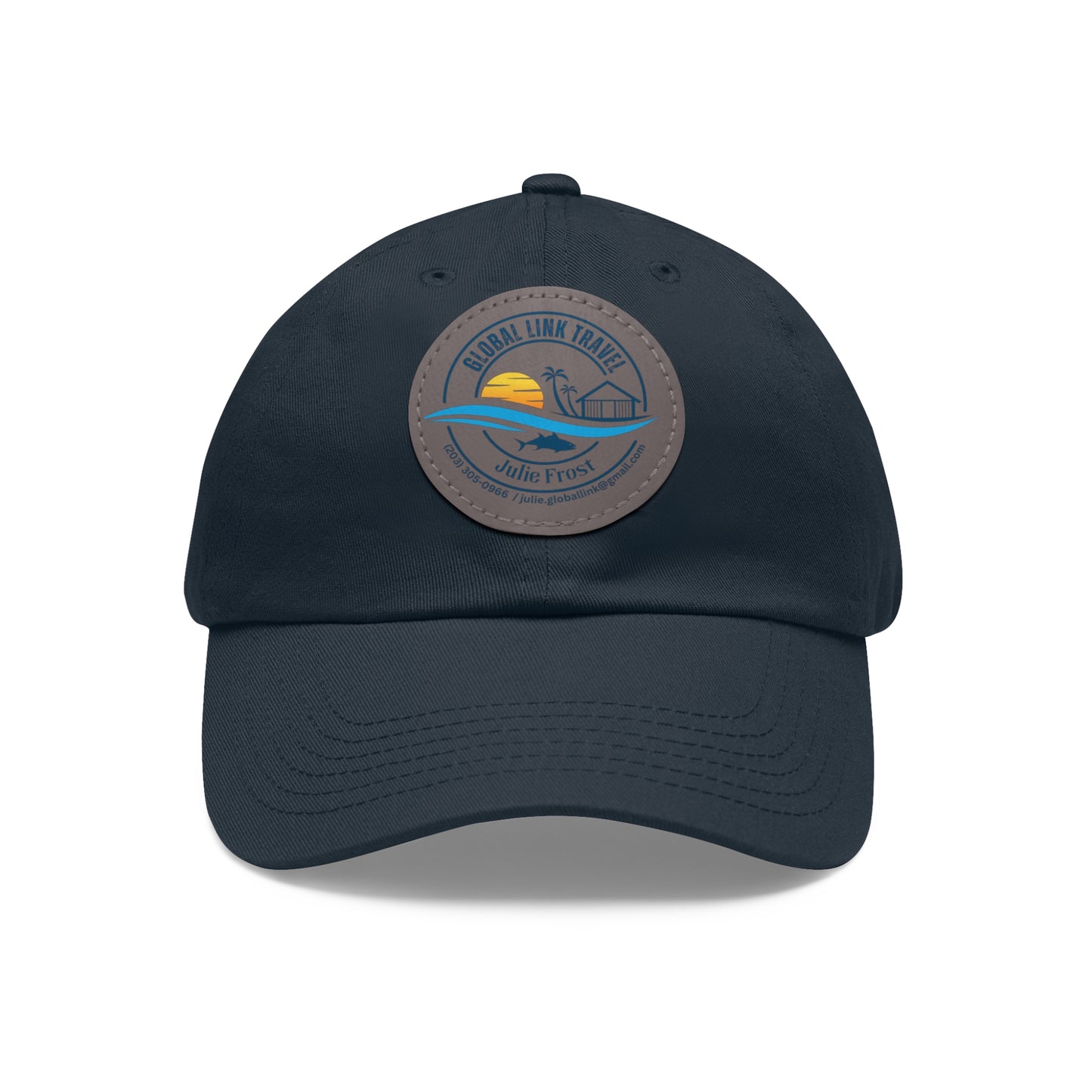 global link travel Hat with Leather Patch (Round)