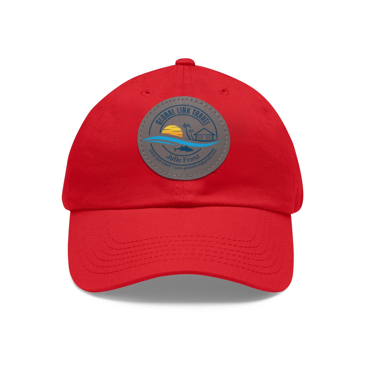 global link travel Hat with Leather Patch (Round)