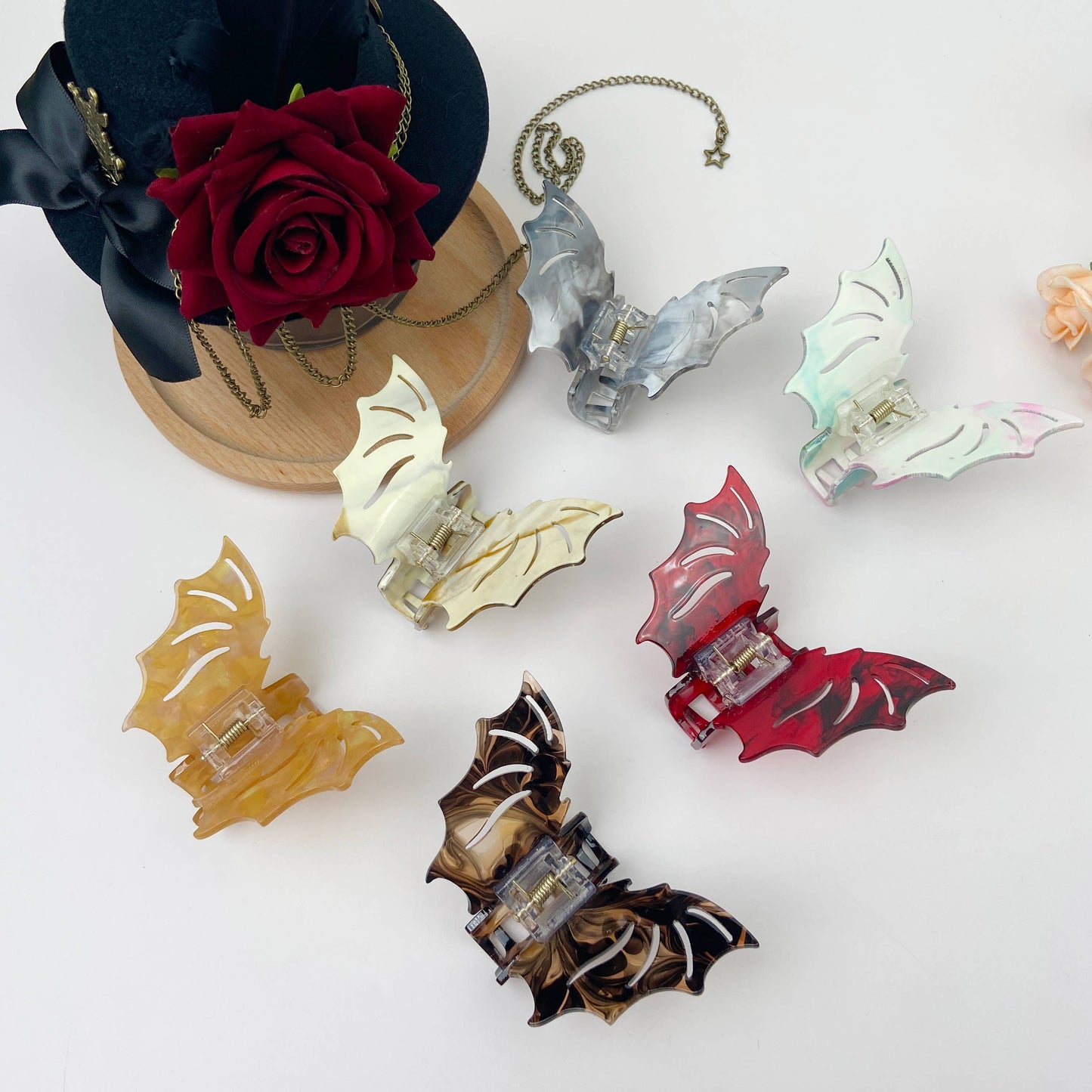 Colorful Bat Hair Clip Halloween: 1