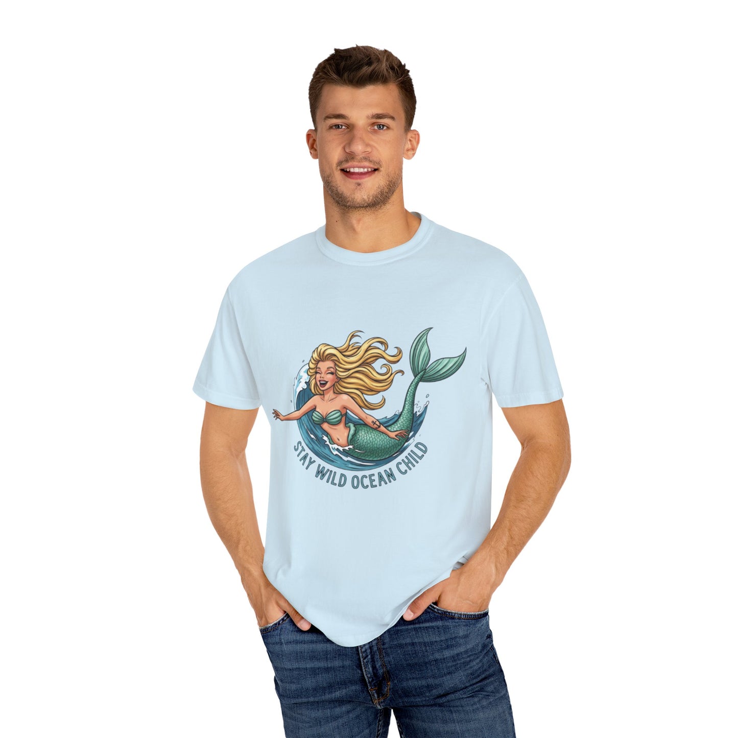 “Stay Wild Ocean Child” Mermaid Tee