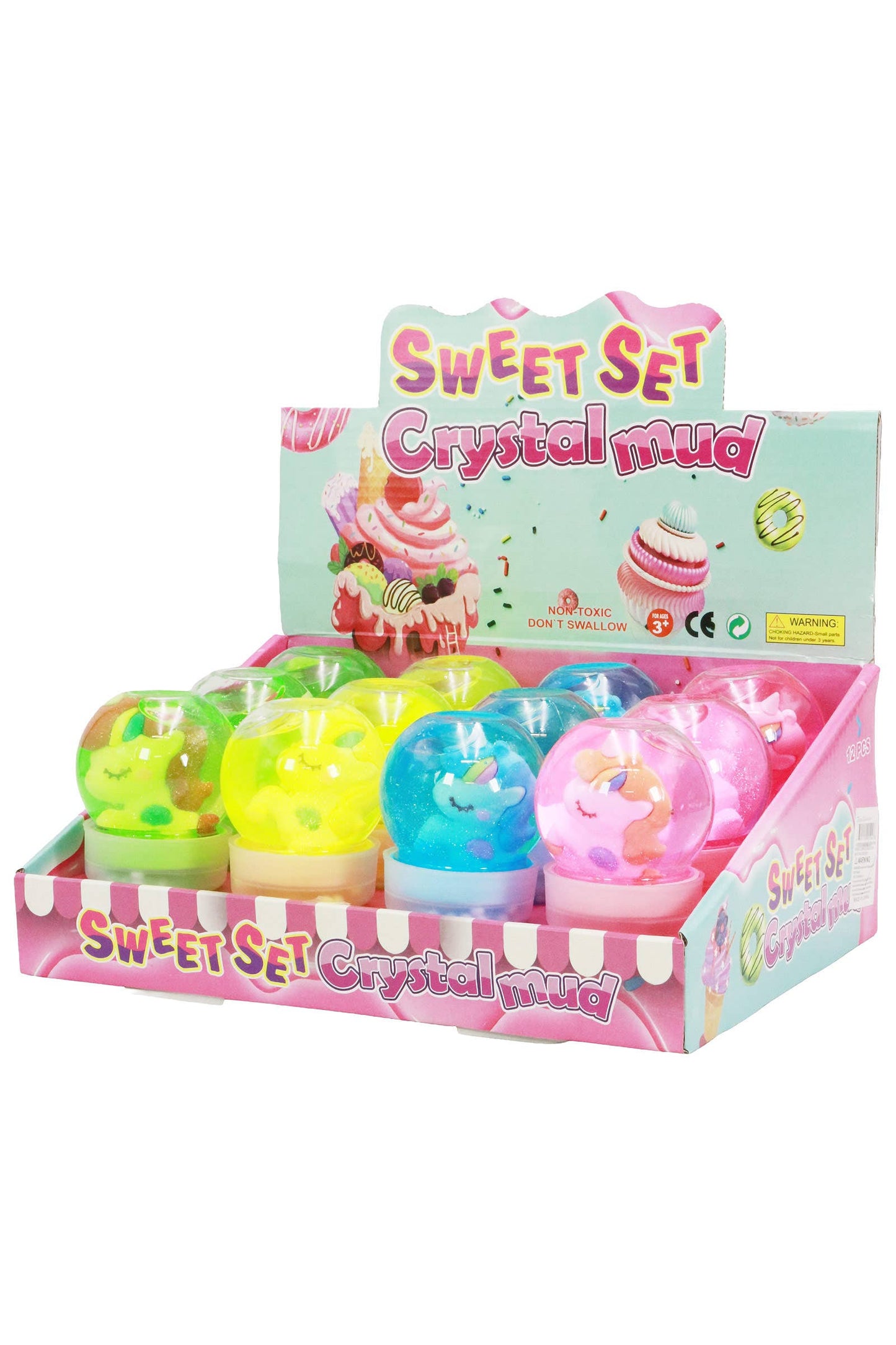 Unicorn Figure Foam Ball Slime Ice Cream Jar