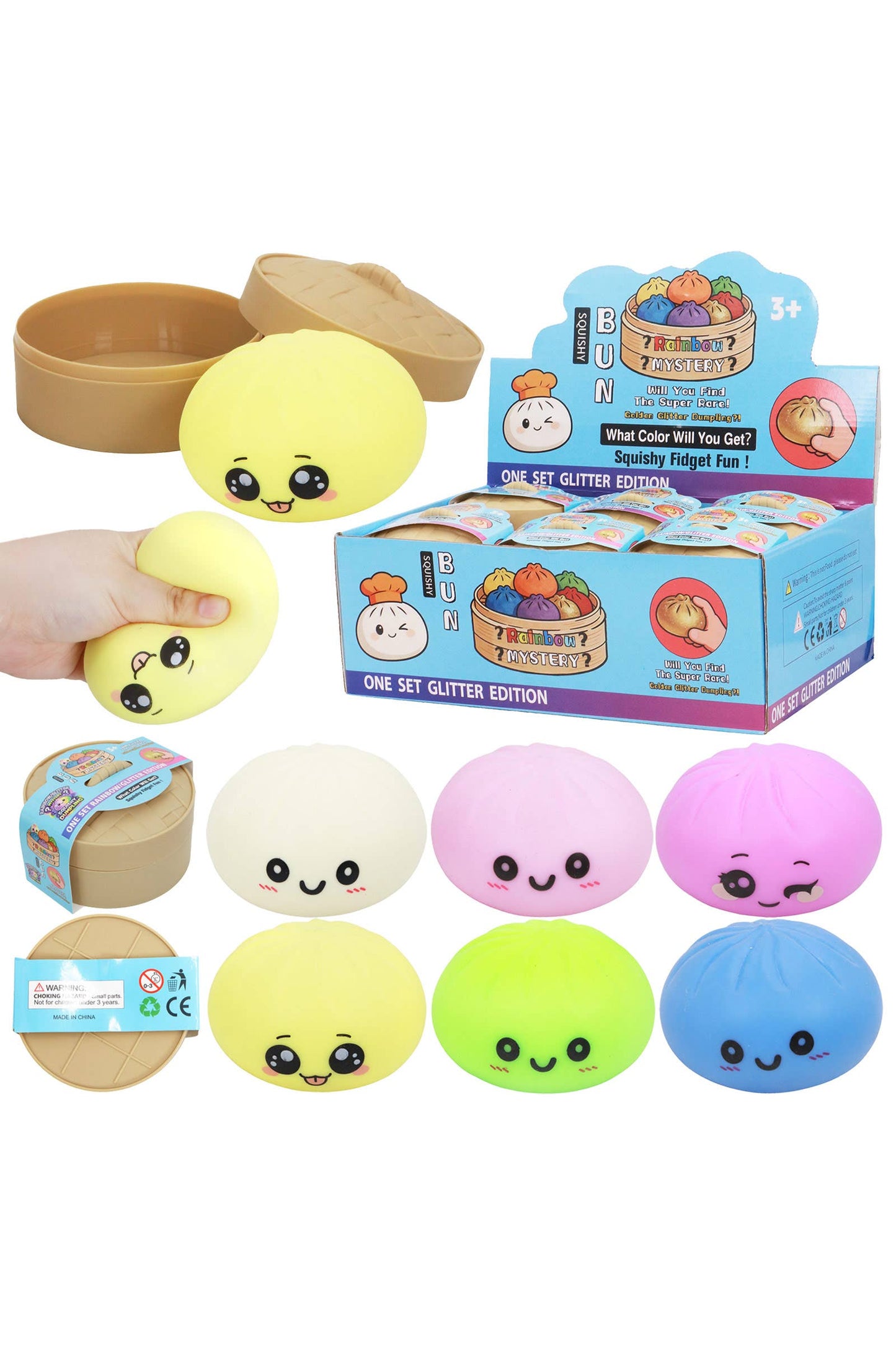 Solid Bao Bun Dumpling Gel Slime Filled Squishy