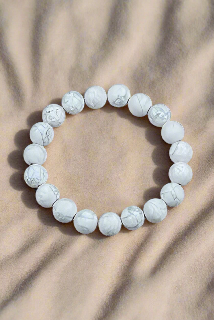 Howlite Natural Stone Stretch Bracelet