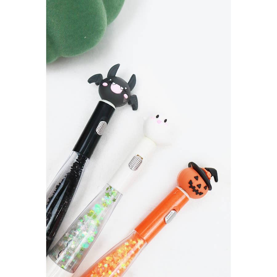 Light Up Glitter Halloween Pen: MIX COLOR / ONE