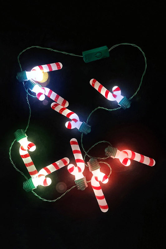 Candy Cane Flashing String Light Necklace