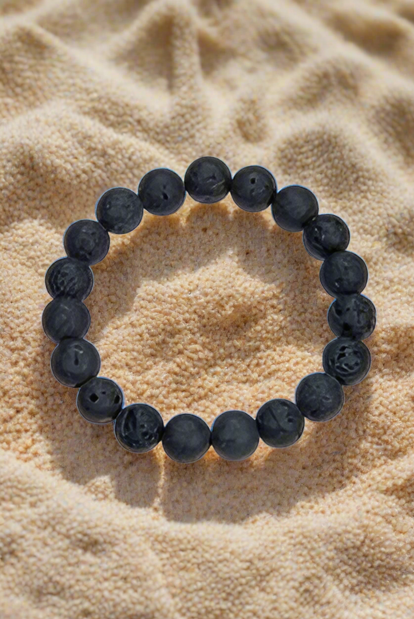Lava Natural Stone Bead Bracelet