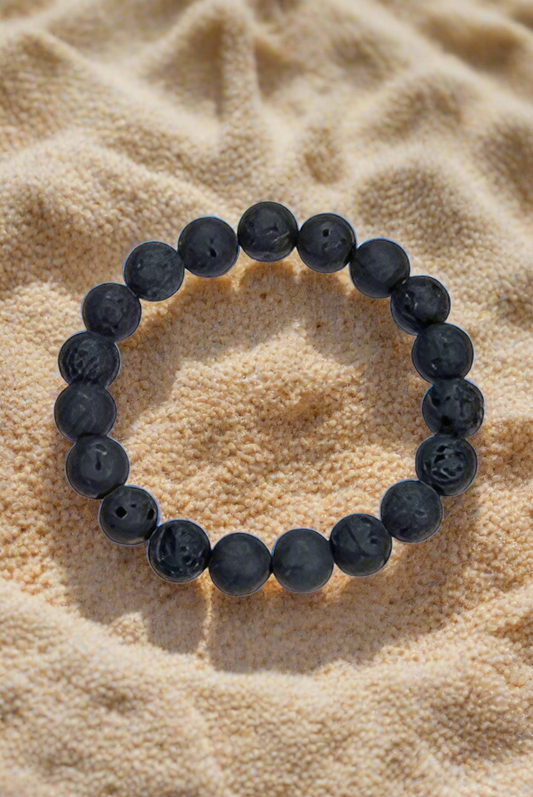 Lava Natural Stone Bead Bracelet