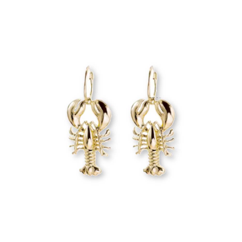 Earrings - Gold Lobster: Carded