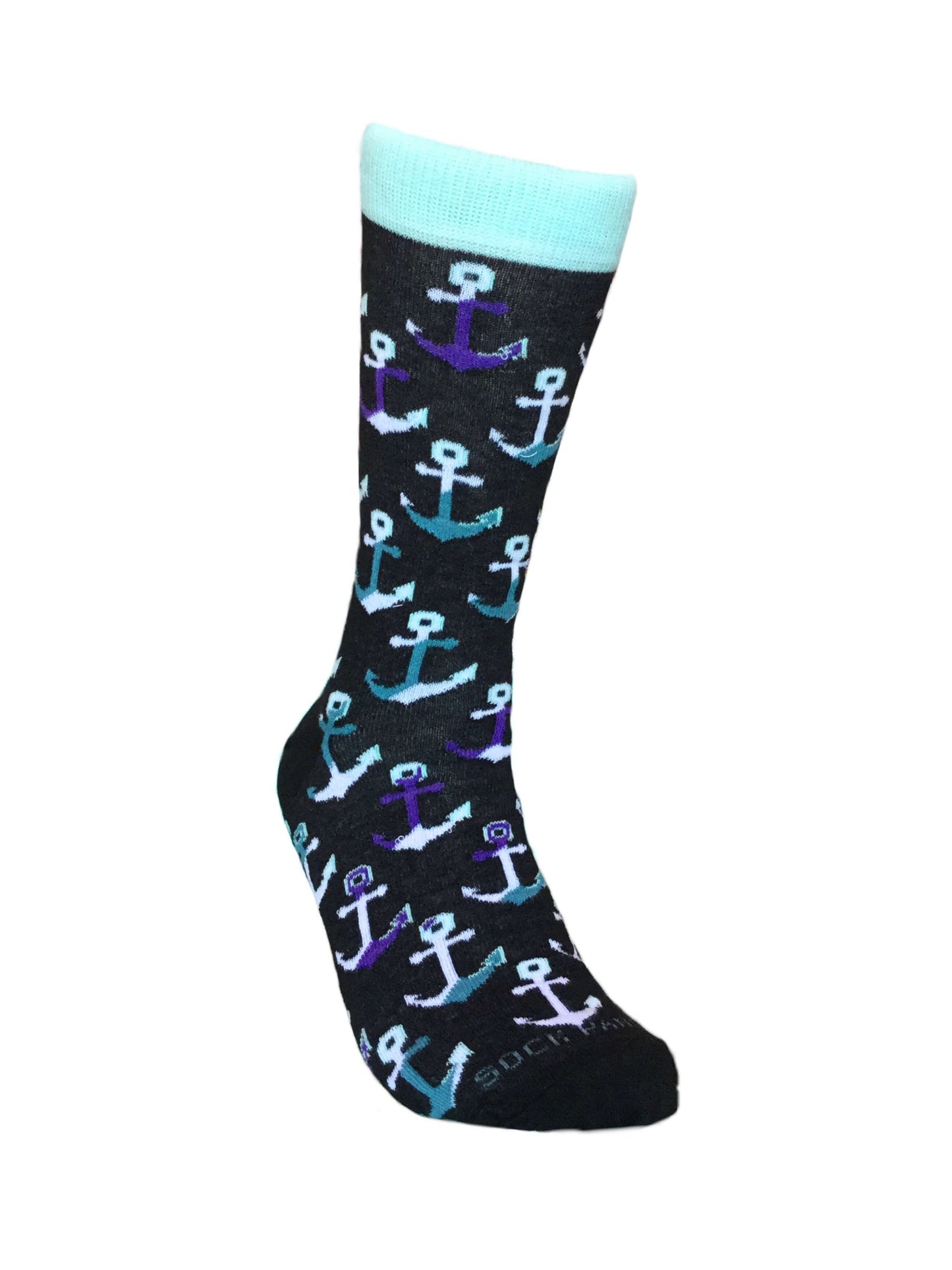 Colorful Anchor Pattern Socks from the Sock Panda: Size 10-13 (Adult Large)