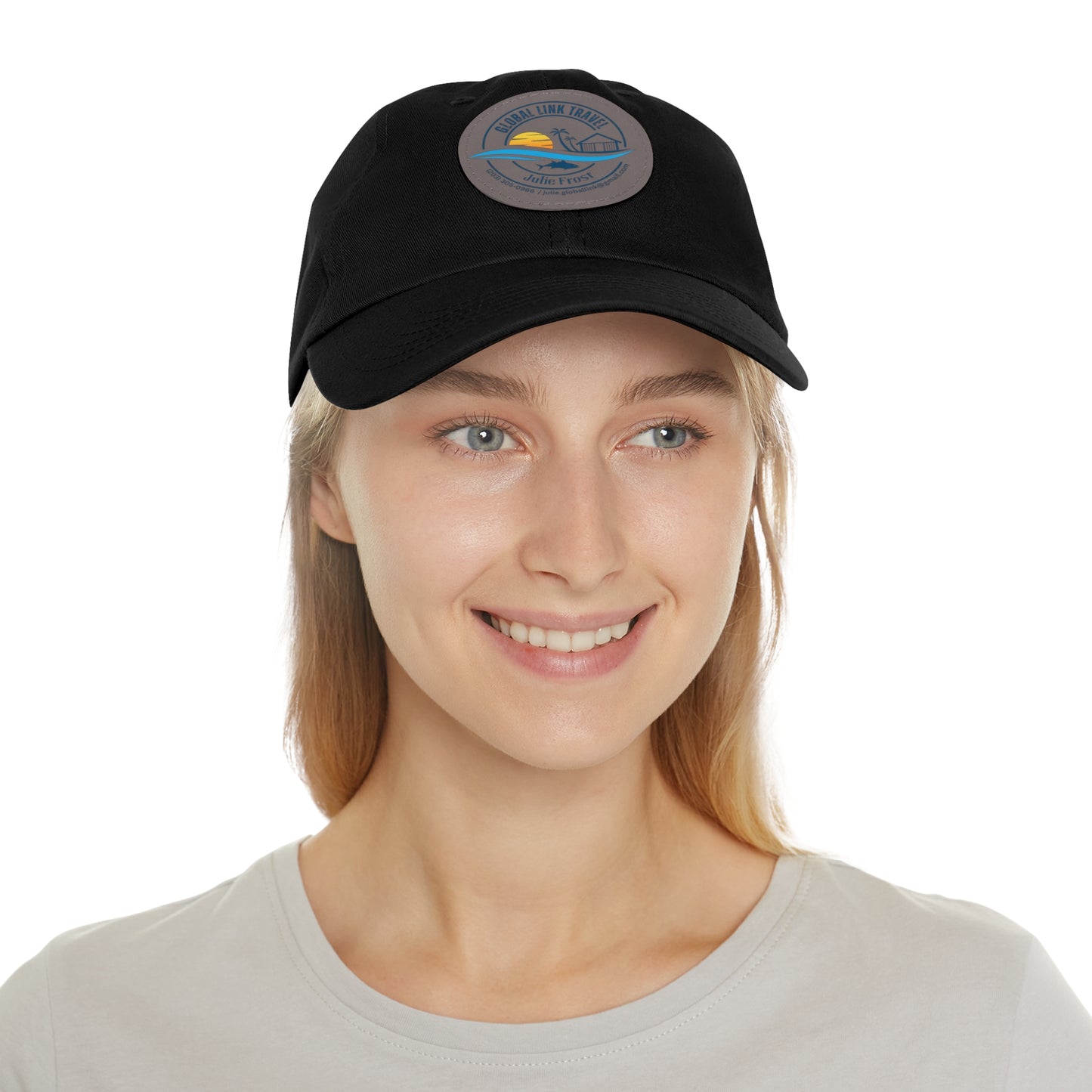 global link travel Hat with Leather Patch (Round)