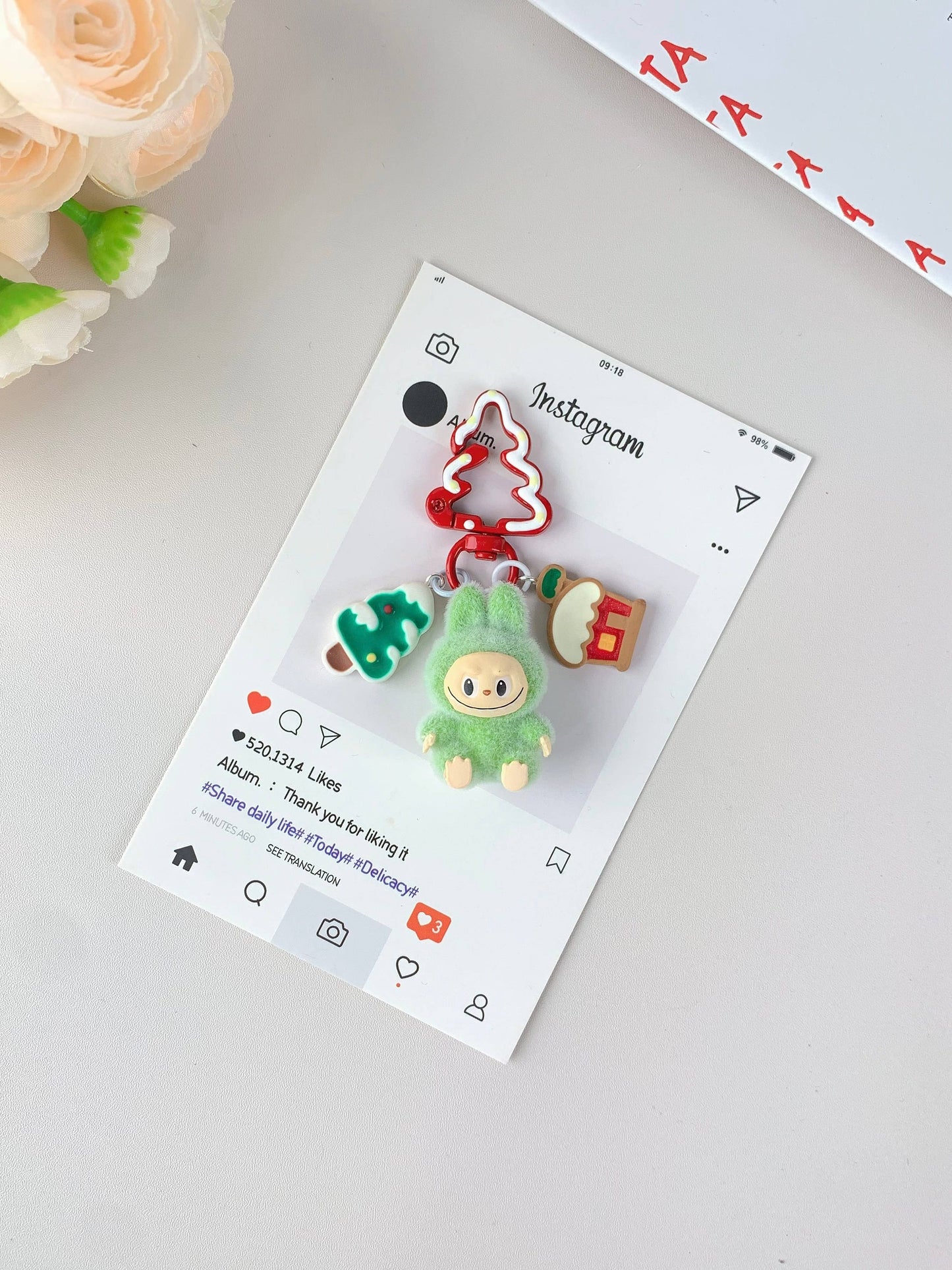 Labubu Christmas Keychain Christmas ornaments