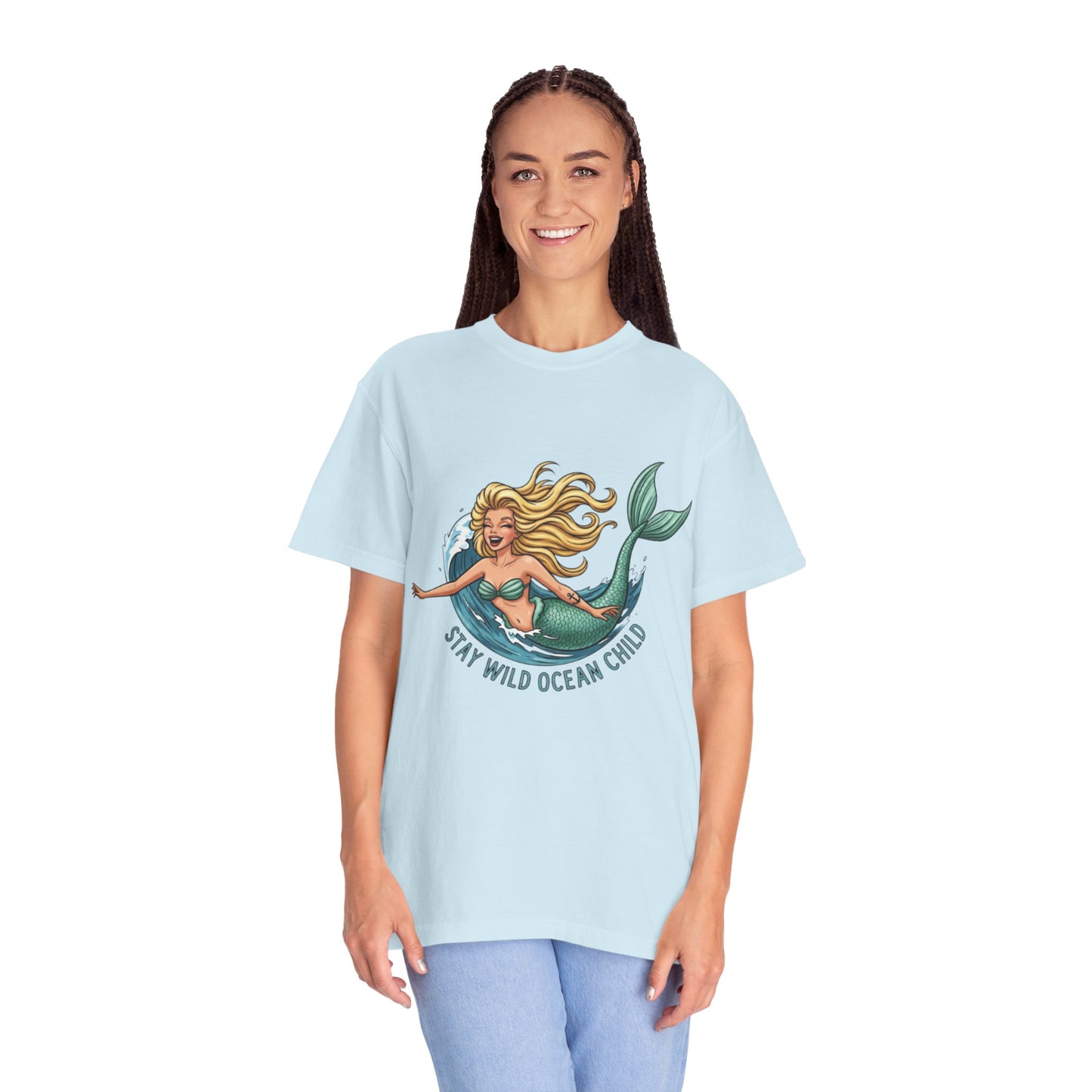 “Stay Wild Ocean Child” Mermaid Tee