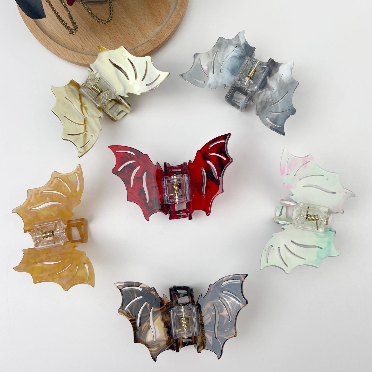 Colorful Bat Hair Clip Halloween: 1