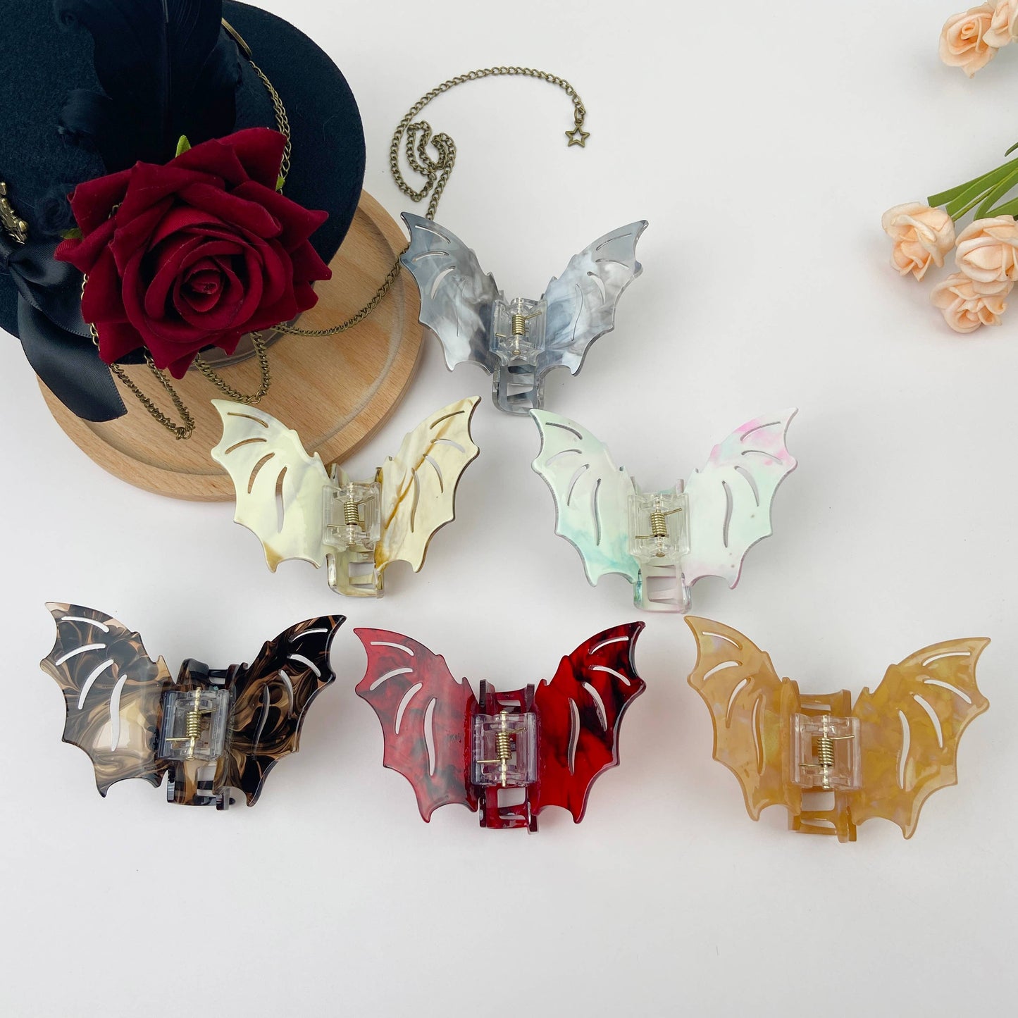 Colorful Bat Hair Clip Halloween: 1